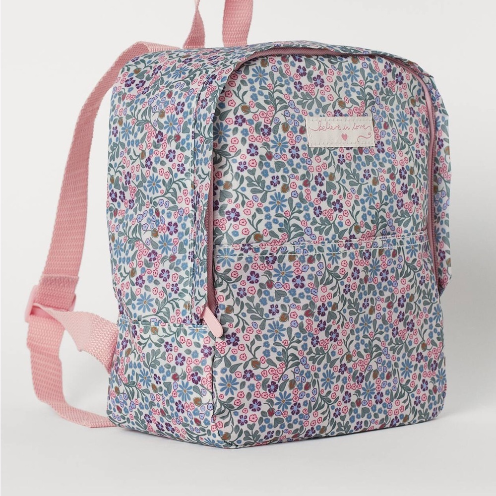 Floral Kids Backpack by H&M Brand - Pink and Blue - Picture 2 of 7